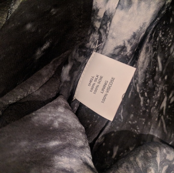 TRYB tie-dye hi-lo silk 100% boho top sz S - Picture 6 of 7